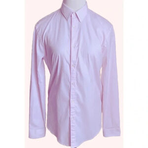ZARA Pink Button Down Shirt Size M Slim Fit